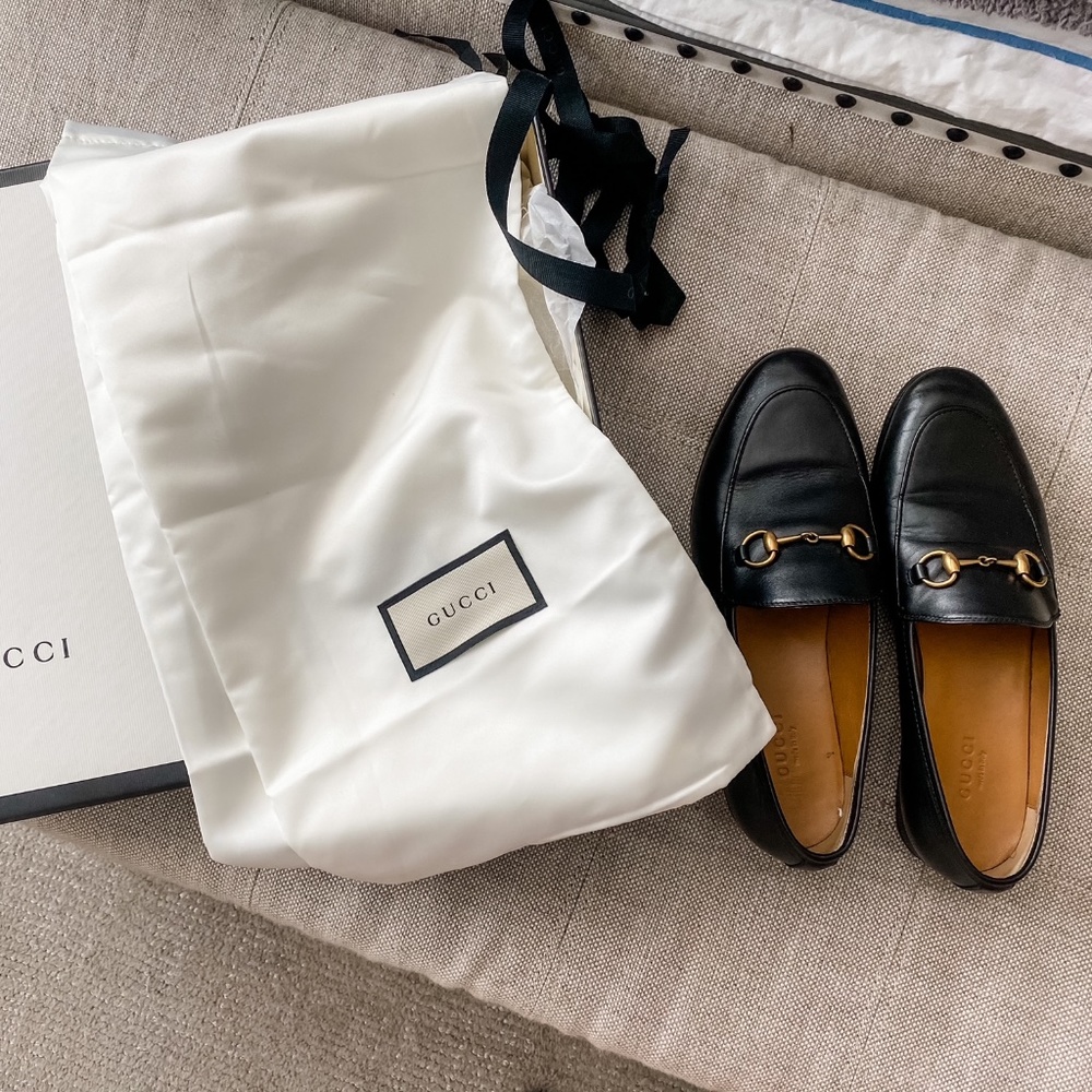 Gucci Women's Jordaan Leather Loafers Black 37